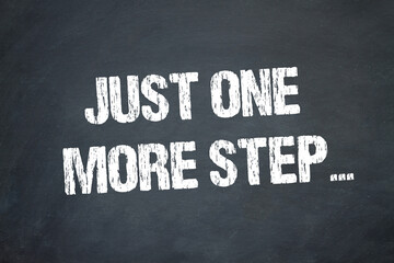 Just one more step...