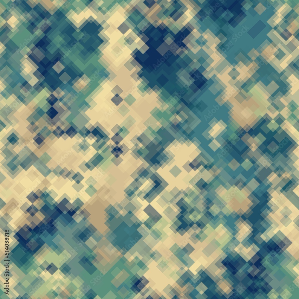 Canvas Prints Digital camouflage seamless pattern military geometric camo background