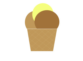 Chocolate ice cream vector