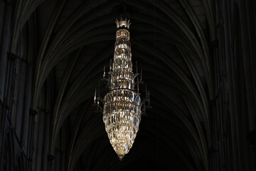 Chandelier inside Westminster Abbey, London