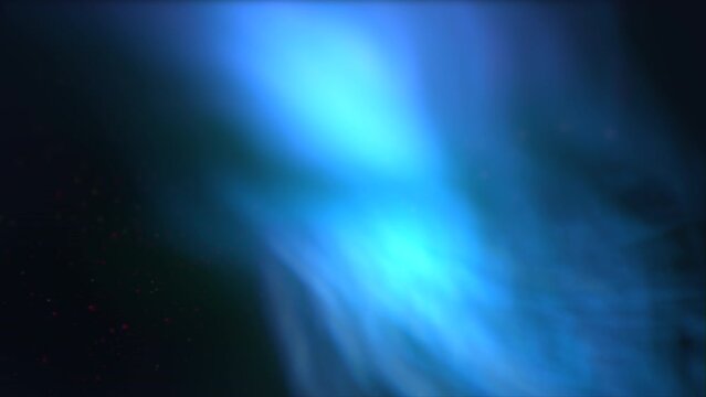 Motion glowing blue cloud in dark sky, abstract futuristic and space style background