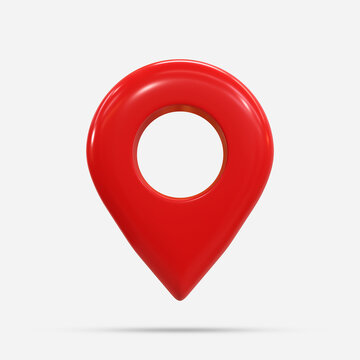 Red Realistic 3d Map Pin Gps Pointer Markers Pointer Location Icon 