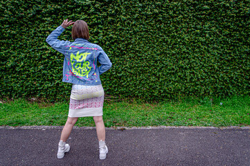 woman walking in the park
