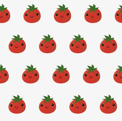 print with tomatoes. juicy and fresh summer illustration