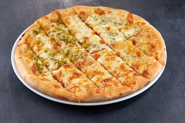 fresh italian pizza, menu for cafe