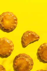 Background of fresh homemade cookies