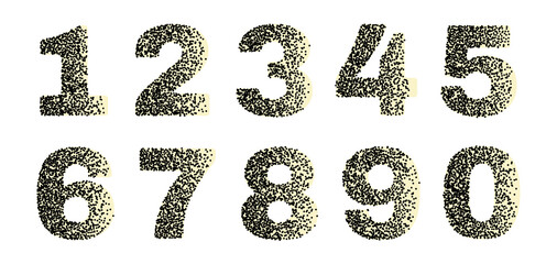 Halftone Numbers Set