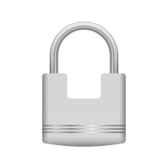 Illustration of door lock in detailed realistic style.