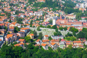 Muslim cemetery dedicated to the victims of the Bosnian war, in Sarajevo, Bosnia and Herzegovina.