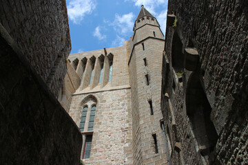 abbey at mont-saint-michel in normandy (france) 
