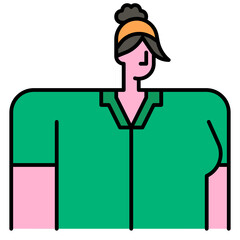 woman avatar line icon