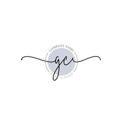 GC signature logo template vector	