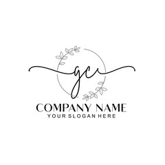 GC signature logo template vector	