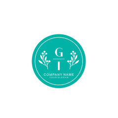 GI Beauty vector initial logo	