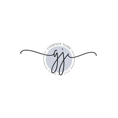 Fototapeta premium GJ signature logo template vector 