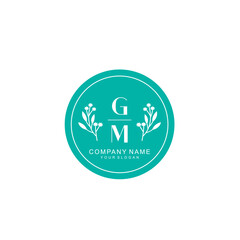GM Beauty vector initial logo