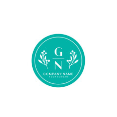 GN Beauty vector initial logo