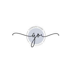 GO signature logo template vector	