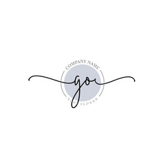 Obraz premium GO signature logo template vector 