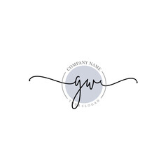 Obraz premium GW signature logo template vector