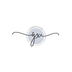 GX signature logo template vector