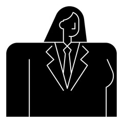 woman avatar glyph icon