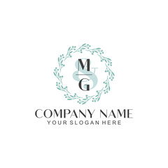 MG Beauty vector initial logo