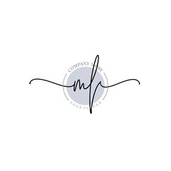 ML signature logo template vector