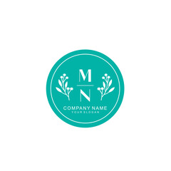 MN Beauty vector initial logo