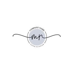 MR signature logo template vector