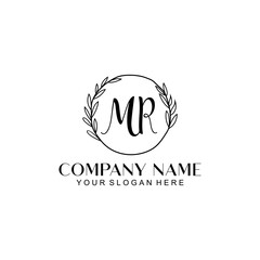 MR Beauty vector initial logo