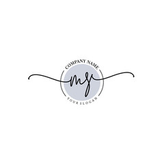 Obraz premium MS signature logo template vector
