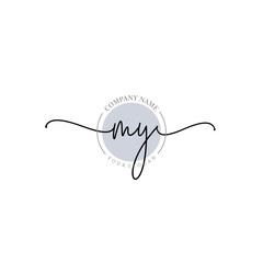 MY signature logo template vector