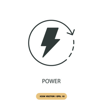 power icons  symbol vector elements for infographic web