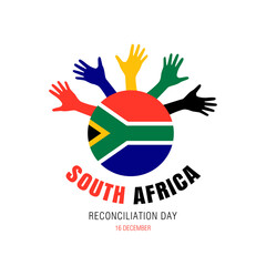 South africa reconciliation day banner. Youth day. Vector illustration. Flat style.