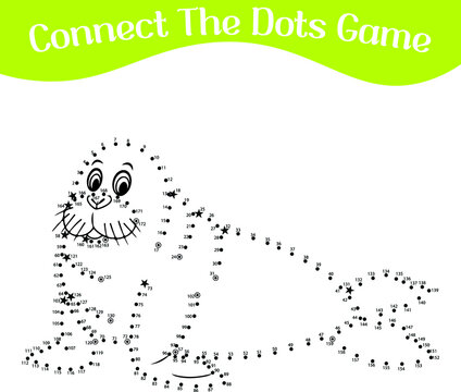 Connect The Dots Draw Game Kids Puzzle Work Sheet