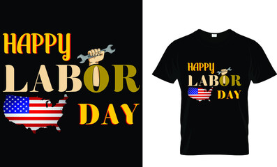 Fototapeta premium Happy labor T-shirt.