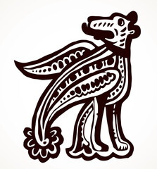 Naklejka premium Celtic ornament. Vector drawing label
