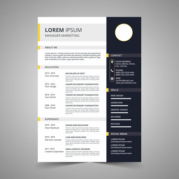 Clean and modern resume or cv template