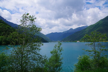 Fototapeta na wymiar Ledrosee Lago di Ledro