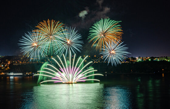 Fireworks over the river
