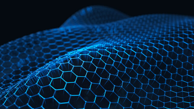 waving hexagonal surface