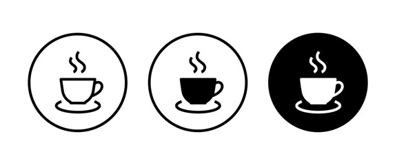 Cup of coffee, mug, tea icon Hot drink icon icons button, vector, sign, symbol, logo, illustration, editable stroke, flat design style isolated on white linear pictogram