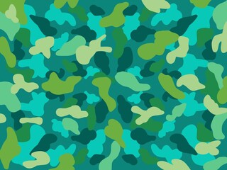 camouflage seamless pattern. Digital art illustration © Yuliia Art