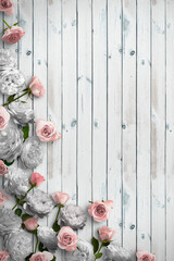 Primavera di fiori e colori con rose e amore