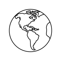 world map america