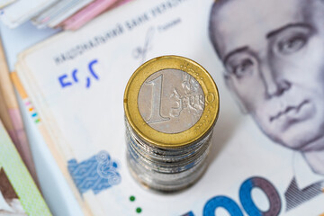 euro money. euro cash background. Euro coins and banknotes.