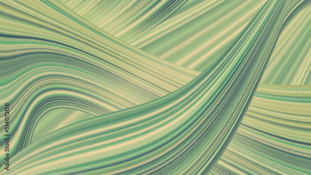 Poster Abstract banner with colorful shapes. Fluid and wavy threads.