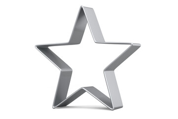 Fototapeta premium Metal cookie cutters for homemade Christmas biscuit on a white background.