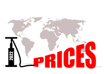 Price Inflation in 2022 in all countries - 514075752